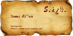 Samu Éva névjegykártya